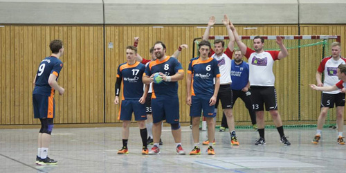 Ein spannendes Spiel Das Handball-Spiel