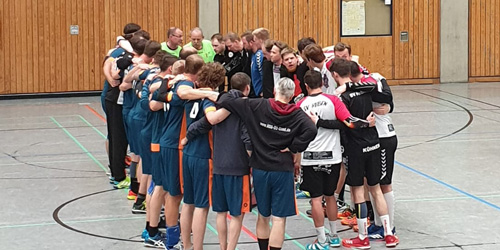 Die Handball-Mannschaft ganz motiviert