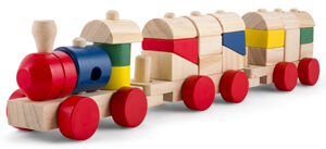 Das Wohl Ihres Kindes liegt uns am Herzen Eine Holz-Eisenbahn