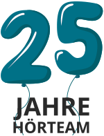25-jähriges Jubiläum vom HörTeam Jubiläums-Logo