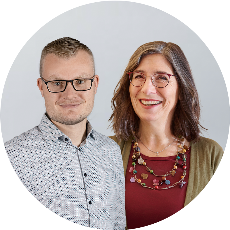 Portrait von Andrea Jaspert und Fabian Bahr